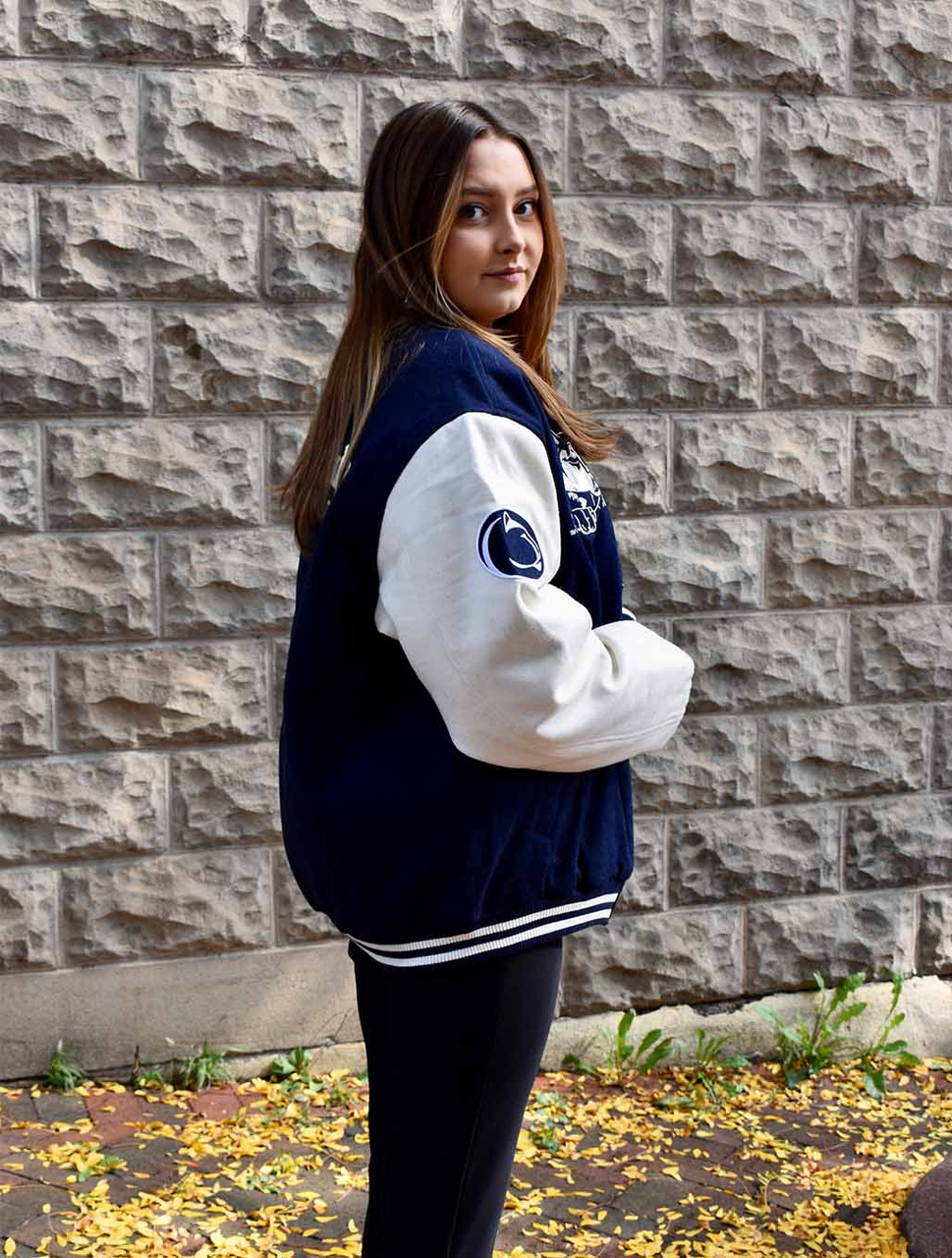 Penn State Melton Wool Varsity Jacket | Bruzer - Harpers